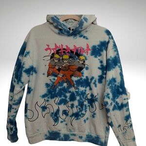 Naruto Shippuden Blue Tie-Dye Hoodie